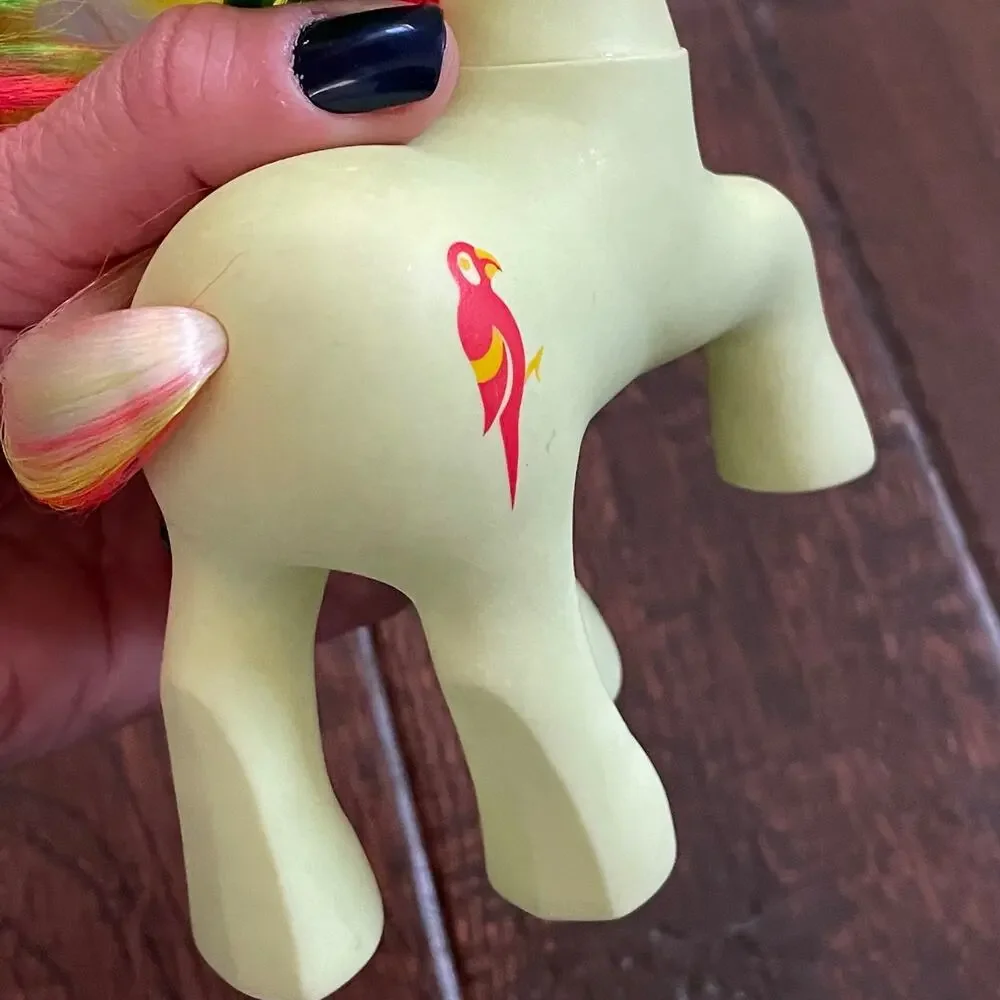 My Little Pony G1 Mimic w/ Star Brush Twinkle Eye Unicorn Parrot VTG 1987 READ